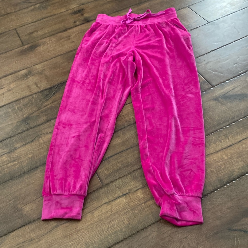 Victoria's Secret Magenta Pink Velour Joggers Sz S
